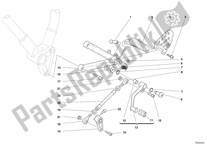 Todas as partes de Apoios Para Os Pés, Esquerdo do Ducati Sportclassic Sport 1000 Single-seat USA 2006